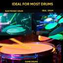 Light Up Drum Sticks Rechargeable 15 Color Changing Led Personalized Drumsticks for Kids Drummer Gifts Drum Accessories