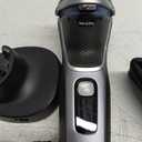 Philips Norelco Shaver 3900 Series, Wet and Dry Electric Shaver, P-Cap, Travel Pouch, Charging Stand, Storm Blue, Model S3341/92 (Silver New)