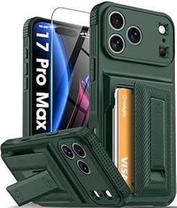Oneagle Wallet for iPhone 17 Pro Max Case with Card Holder (4-5 Cards) [RFID Blocking] [Screen Protector] Full Camera Protection, with Kickstand 15FT Shockproof Heavy Duty Case for iPhone 17 Pro Max