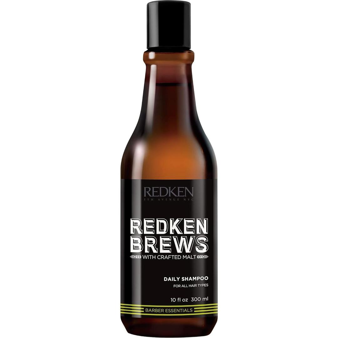 Redken Brews Daily Shampoo For Men - Lightweight Hydrating Cleanser For All Men's Hair Types, Adds Moisture and Shine to Dry Hair (10 Fl Oz (Pack of 1))