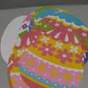 Geyee 48 Pieces Easter Eggs Placemats Spring Easter Disposable Paper Table Mats Eggs Shaped Party Supplies for Bunny Funny Dinner Dining Table Decoration 6 Styles