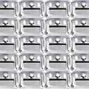 DOITOOL 100PCS Wall Buckle Interlocking Hanging Bracket Furniture Clamp Z Clips for Hanging Integrated Wall Panel Fixings Stainless Steel Couch Clips Furniture Fixings Hanger Wall Panel Clips