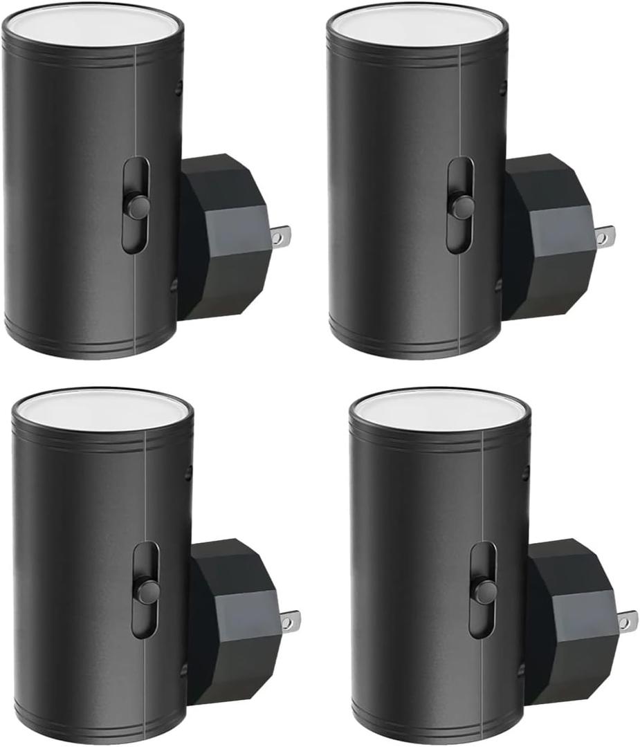 GEPLAD 4 Pack LED Night Light, Plug Into Wall, Dusk to Dawn Sensor, Soft White 3000K,Uplight & Downlight, for Bedroom, Stairway, Hallway,Bathroom Dimmable