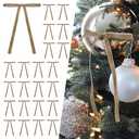 SIMISI RIBBON 24Pcs Khaki Christmas Velvet Ribbon Bows Decorations Xmas Ornaments Vintage Decor for Tree, Wreath, Garland (3/8'' Width, 5 * 7 inch)