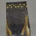 1pc Black Gold Happy Birthday Party Tablecloth,87 x 51 Inch Plastic Table Cloth,Adults 30th 40th 50th Decor,Birthday Party Suppies Table Cover