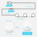 LED Vanity Lights For Mirror, Consciot Hollywood Style Vanity Lights With 10 Dimmable Bulbs, Adjustable Color & Brightness, USB Cable, Mirror Lights Stick on for Makeup Table Dressing Room Mirror