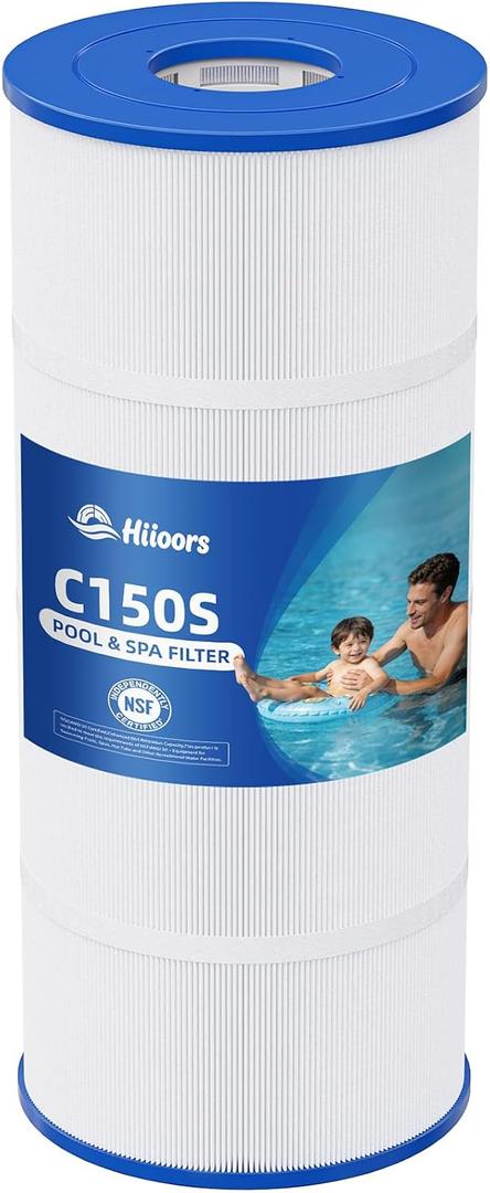C150S Pool Filter Cartridge, Compatible with Hayward CX150XRE, Hayward SwimClear C150S, Replaces Pleatco PA150S, Ultral-D4, 150 sq.ft, Heavy Duty 5 oz+ Trilobal Fabric