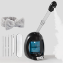 Facial SteamerNano Ionic Face Steamer for Facial Deep Cleaning, Vaporizador Steamer for Esthetician, Professional Facial Steamer for Home Facial Spa. (Black)