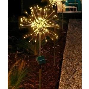 Solar Firework Lights Outdoor, 2 Pack 1000LED Solar Starburst Lights, Waterproof for Garden, Patio, Holiday Christmas Decor (Warm White)