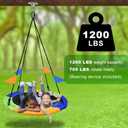 SELEWARE Silent Ball Bearing Swing Hangers, Heavy Duty 360° Rotate Swing Swivel Hook for Wooden Playground Yoga Hammock Chair Rope Punching Bag Porch Tire Web Swing Sets, 1200 Capacity, 2 Pack