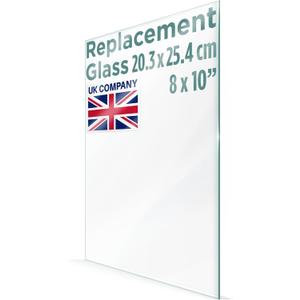 Icona Bay 8x10 Heat-Strengthened Glass Replacement for Picture Frame (8 x 10, 2 Pack), Replacement Glass for 8 by 10 Photo Frame, Semi-Tempered Glass Cover Sheet (Clear)