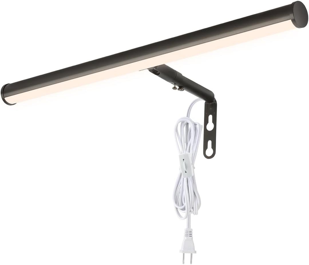 Plug in LED Picture Lights for Paintings, 16inch 3000K Adjustable Art Light Gallery LED Wall Light Wall Sconces for Display Art Work, Oil Rubbed Bronze Finish, 6W CRI90+, ETL