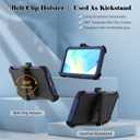 for Samsung Galaxy A16 5G Case, [Transparent & Holster Series] Belt Clip Full Body Shockproof Protective Cell Phone Cover with 2 Pack Tempered Glass Screen Protector (Blue/Clear)