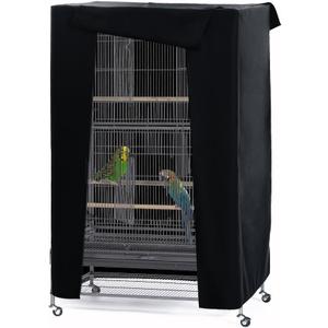 PONY DANCE Pets Product Universal Birdcage Cover Blackout & Breathable Birdcage Cover for Pets' Good Night, Small, Black, 21 Inches L x 21 W x 28 H