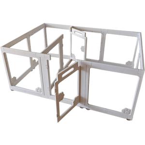12 Panels Clear Acrylic Dog Playpen Indoor,Puppy Pet Play Pen Indoor with Safety Lock for Medium-Small Pets, Modular Fence for Dogs, Cats, Rabbits,Dog Fence Crate (23.6",2 Gates + 10 Side Panels)