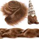 Tatuo 71 x 3 Inch Coffee Faux Fur Trim for Hood Shaggy Fur Fabric Faux DIY Craft Garland Fluffy Strip for Winter Slippers Slides Xmas Gnomes Beard Santa Claus Hair Dwarf Cosplay Costume