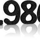 TONIFUL 4 Inch 1986 Black Glitter Table Centerpiece Sign 1986 Number Block for 40th Birthday Decoration,Fourty Years Old Birthday Table Decoration,Class of 1986 Reunion Decorations or Anniversary