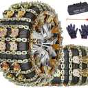 Tire Chains for Car/SUV/Pickup Trucks, Adjustable Universal Emergency Thickening Chains, Snow Chains for Tire Width（175-265mm), 8Pcs