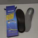 Plantar Fasciitis Feet Insoles Arch Supports Orthotics Inserts Relieve Flat Feet, High Arch (Mens 10-10 1/2 | Womens 12-12 1/2) (Gray)