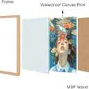 Girl Room Wall Art Prints The Girl In The Sea And Fish Poster Canvas Art Wall Decor Picture For Bedroom Office Dorm Bathroom Wall Decor Aesthetic Home Artwork 12"  16" With Framed (MK04.)