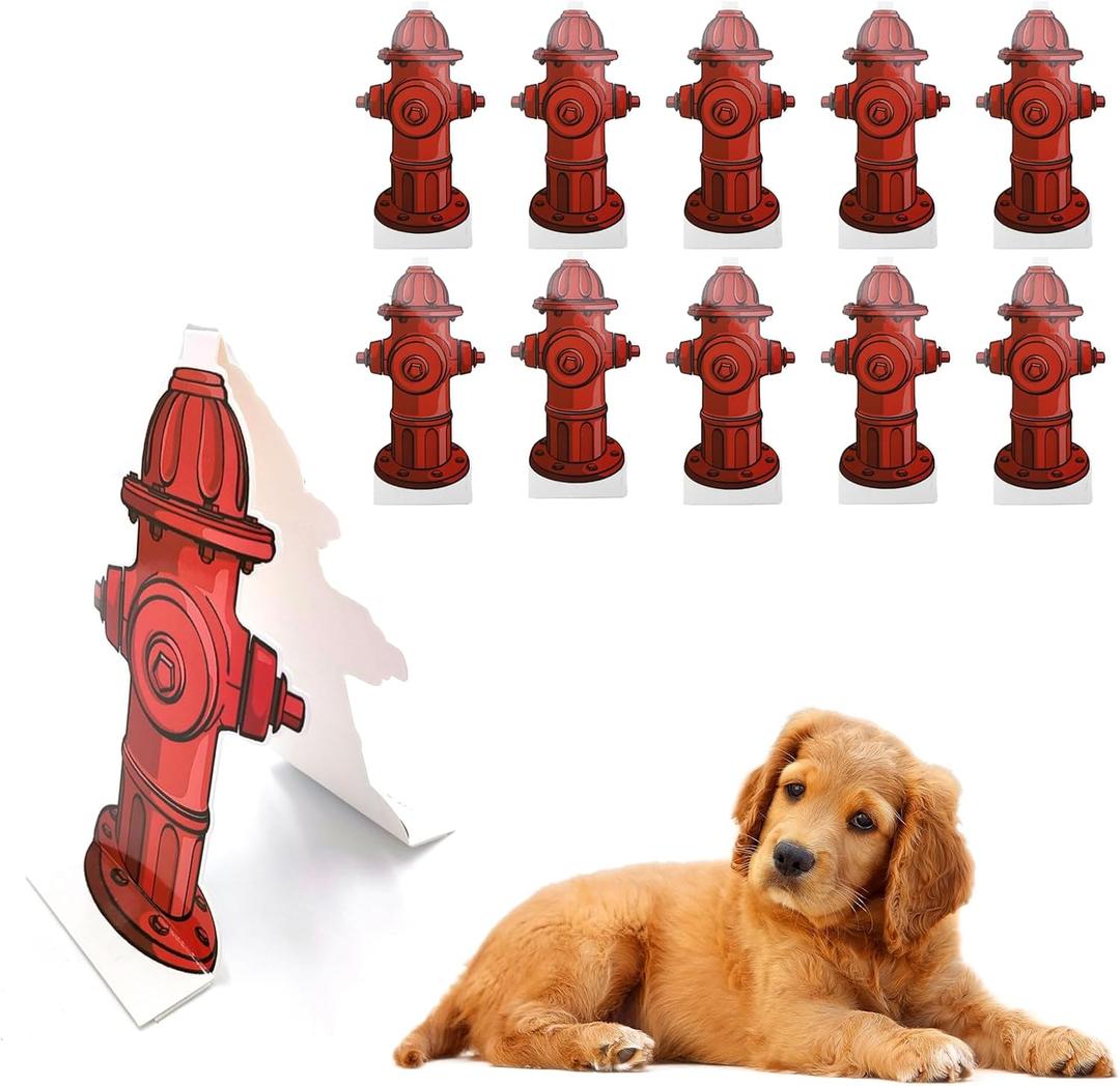 Dog Pee Pad Trainer, 10 Pcs Fire Hydrant Potty Training Aid for Small Breeds, Reusable Potty Training Tool, Indoor Pee Post for Easy Cleanup on Pee Pads
