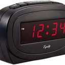 Equity by La Crosse 30228 LED Alarm Clock,Black 4.50"W x 1.85"D x 2.65"H
