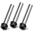 Set of 3 Stainless Steel Sink Overflow Pipe, 7.48 in – Fits 1.75 Inch Bar, Bathroom & Kitchen Sink Drains – Metal Strainer Pipe Tube – Drain Stopper Overflow Fittings
