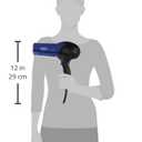 Conair Turbo 1875W Hair Dryer, Ionic Blow Dryer, Diffuser Hair Dryer for Frizz F-ree Curls & Waves, Fast-Dry Hair Dryers for Women, Hair Dryer with Diffuser, Hair Diffuser & Concentrator, Blue/Black