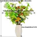 K&Y Realistic Artificial Potted Plants Olive Wild Fern Berry Decor Low Maintenance Faux Greenery Indoor Fake Plants for Home Office Bathroom Kitchen Desk Shelf No Watering Needed (White Vase), 21"