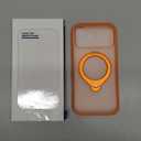 Magnetic for iPhone 17 Pro Max Case with Stash Stand, Military Grade & Full Camera Protection, Compatible with MagSafe, Anti-Slip, Translucent Matte (Orange)