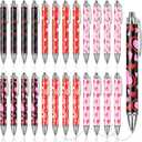 Valentine's Day Heart Pens - 24 Pcs Valentines Black Ink Ballpoint Pens Bulk Exchange Gifts, Sweet Love Writing Pen Small Present for Coworkers Employees Adults Teacher Student Classroom Office