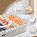 Divided Serving Tray with Lid and Handle, Snackle Box Container Charcuterie Boxes Clear Organizer for Fruits(4 Compartments)