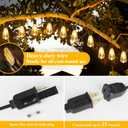 Brightever LED Outdoor String Lights 100FT Patio Lights with 52 Shatterproof ST38 Vintage Edison Bulbs, Outside Hanging Light Waterproof for Porch, Deck, Garden, Backyard, Balcony, 2700K Dimmable