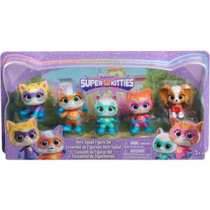Just Play Disney Junior SuperKitties Hero Squad 5-Piece Figure Set, Kids Toys for Ages 3 Up