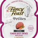 Purina Fancy Feast Petites Tender Beef Entree With Carrots in Gravy Gourmet Wet Cat Food - (Pack of 12) 2.8 oz. Tubs, Best By: AUG 2026