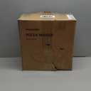 Electric Pizza Oven Indoor with Glazed Ceramic Stone, 12-Inch Portable Countertop Pizza Maker with Adjustable Timer, 1200W Heat up to 800F Pizza Maker with Viewing Window for Home DIY Pizza (Black)