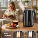 Electric Kettle 1.0L 1200W, 7 Temp Settings, 4H Keep-Warm, Fast-Boil Stainless Steel Electric Tea Kettle, 120V Water Boiler with Auto-Shut Off, Cool Touch PP Exterior for Home Office, Black