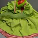 IDOPIP Toddler Girls Christmas Dress Puff Sleeve Tutu Dress Princess Baptism Ruffle Tulle Dress Cake Smash Photo Shoot Outfit (12-18 Months, Green)