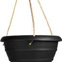 The HC Companies 12 Inch Marina Hanging Basket, Black