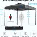 10X10 Pop Up Canopy Tent with 3 Sidewalls,Easy Up Canopy,Commercial Instant Shelter,Heavy Duty One Person Set Up Event Tent,Gray