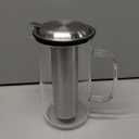 Aquach 51oz Glass Teapot with Stainless Steel Removable Infuser, Stovetop & Dishwasher Safe, Ideal for Loose & Blooming Tea Brewing (51 fluid ounces without Thermometer)