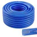 Pangda 1" x 100 ft Suction Hose, Blue Heavy Duty PVC Suction Water Hose