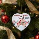 Heart's Sign 2-in-1 Christmas Pregnancy Ornament 2025 | Bumps First Christmas Ornament 2025 | Mom to Be Gifts | Expecting Mom Gifts for Xmas (Deer)
