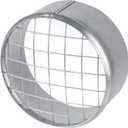 Repa Market 4 Inch Duct Cover  Galvanized Steel Round Duct Cap with Mesh Screen  HVAC Exhaust or Intake Vent  Exterior Pipe Air Outlet  Spiral Ventilation Ducting Metal End Plug