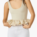 Steve Madden Women's Jess Top (X-Large, Oatmeal)