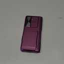 for Galaxy Z Fold 5 Case with Card Holder & Kickstand & Hinge Protection & Sliding Lens Cover, Built-in Screen Protector, Rugged Wallet Phone Case for Samsung Z Fold5, Dark Purple