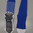Lux Dual Grip Socks - Soccer Grip Socks for Men and Women. GripArray Performance & Comfort (Small, Blue)