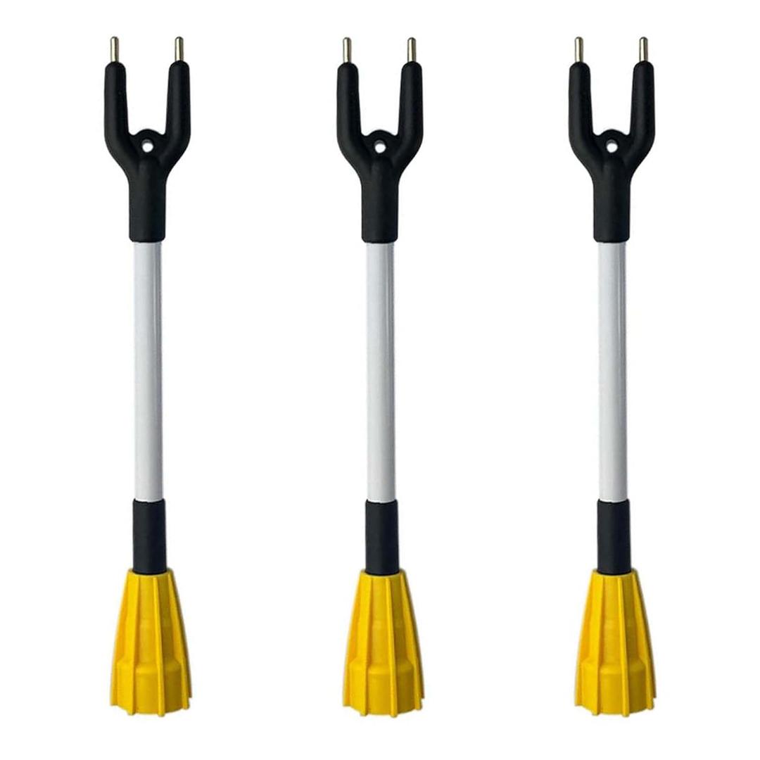 3 Pack COWMER Rechargeable Livestock Products Replacement Rod Pole, Cattle Prod Shaft(Only Shaft) (3 Pack 17.3" Poles)
