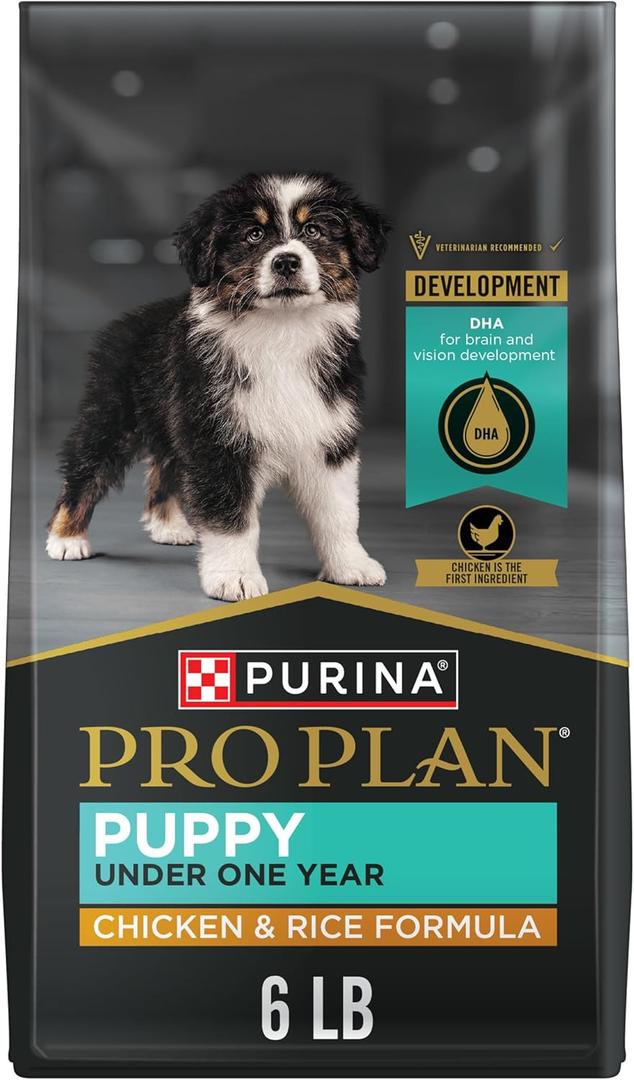 Purina Pro Plan High Protein Dry Puppy Food, Chicken and Rice Formula - 6 lb. Bag (EXP 09/30/26)