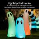 FUNBOY Standing Ghost Halloween Dcor (3 Pack)  Freestanding Indoor/Outdoor Spooky Decorations for Lawn, Porch, or Entryway